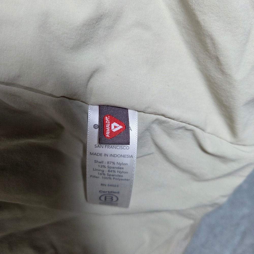 Athleta Puffer Blazer Women Large Beige Quilted Lightweight Professional Jacket - Picture 10 of 11